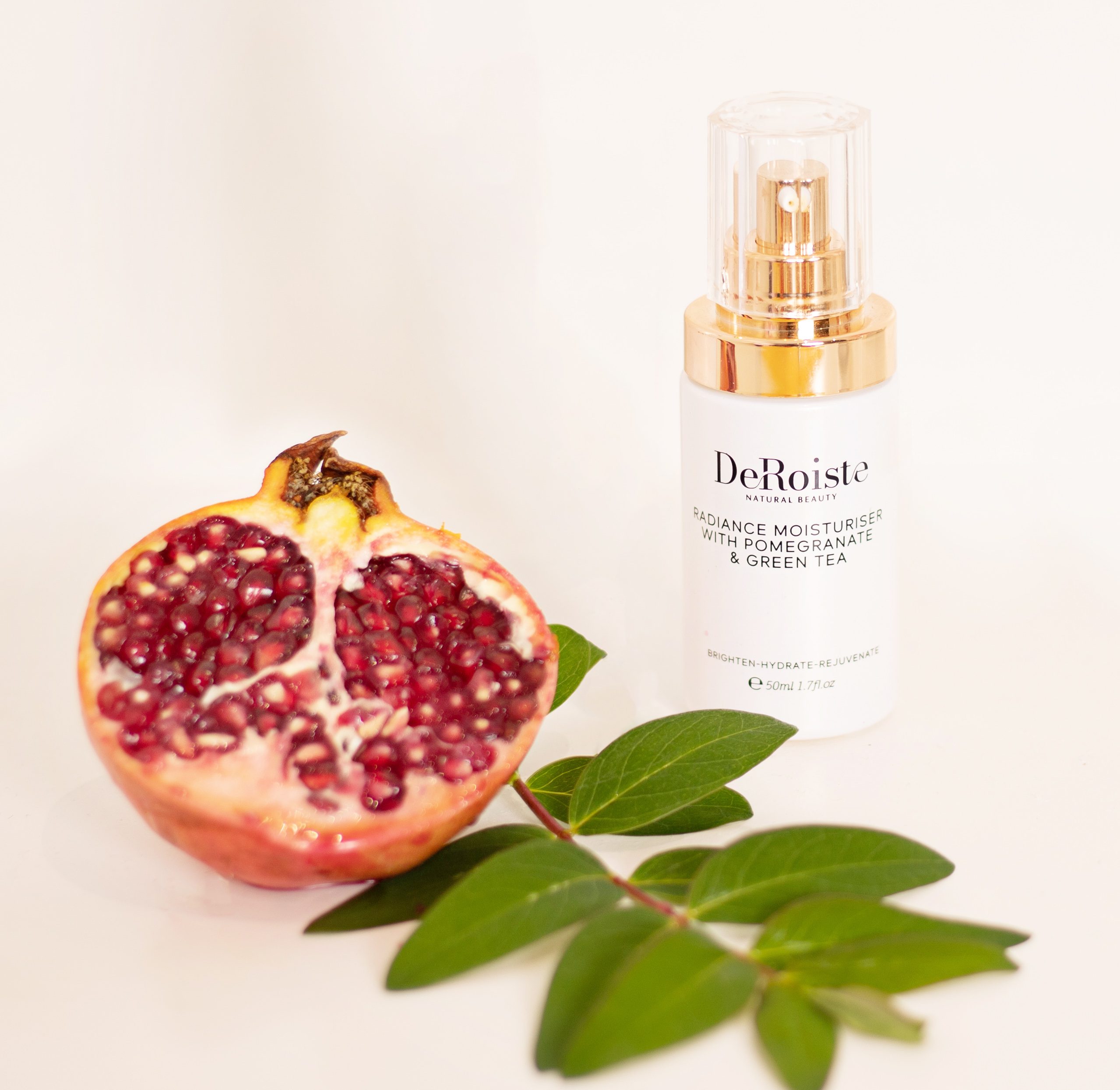 Radiance Moisturiser with Pomegranate & Green Tea | DeRoiste Natural Beauty