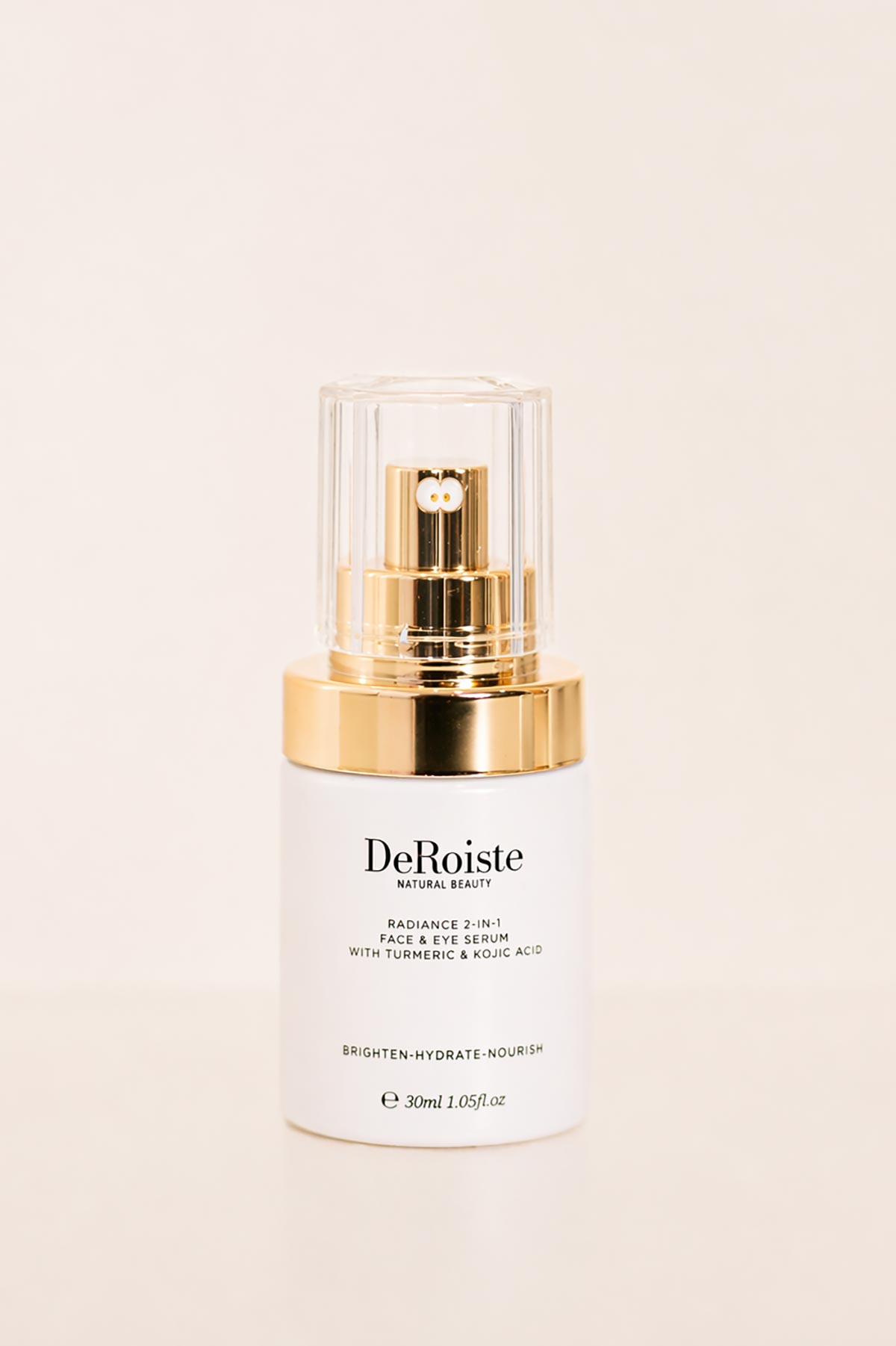 DeRoiste Radiance 2-in-1 Face and Eye Serum with Turmeric and Kojic Acid 30ml — brightening serum for dark areas and luminous skin